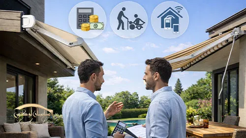 پس از بررسی تمام جوانب، زمان آن رسیده که به جمعبندی نهایی برسیم. انتخاب بین سایبان برقی و دستی کاملاً به شرایط منحصر به فرد شما بستگی دارد. برای اینکه این فرآیند را برای خود آسانتر کنید، به سوالات زیر پاسخ دهید. اولین و مهمترین عامل، بودجه شماست. اگر محدودیت مالی دارید، سایبان دستی یک انتخاب هوشمندانه و کاملاً کاربردی است که بدون هزینههای اضافی، نیاز اصلی شما یعنی ایجاد سایه را برآورده میکند.